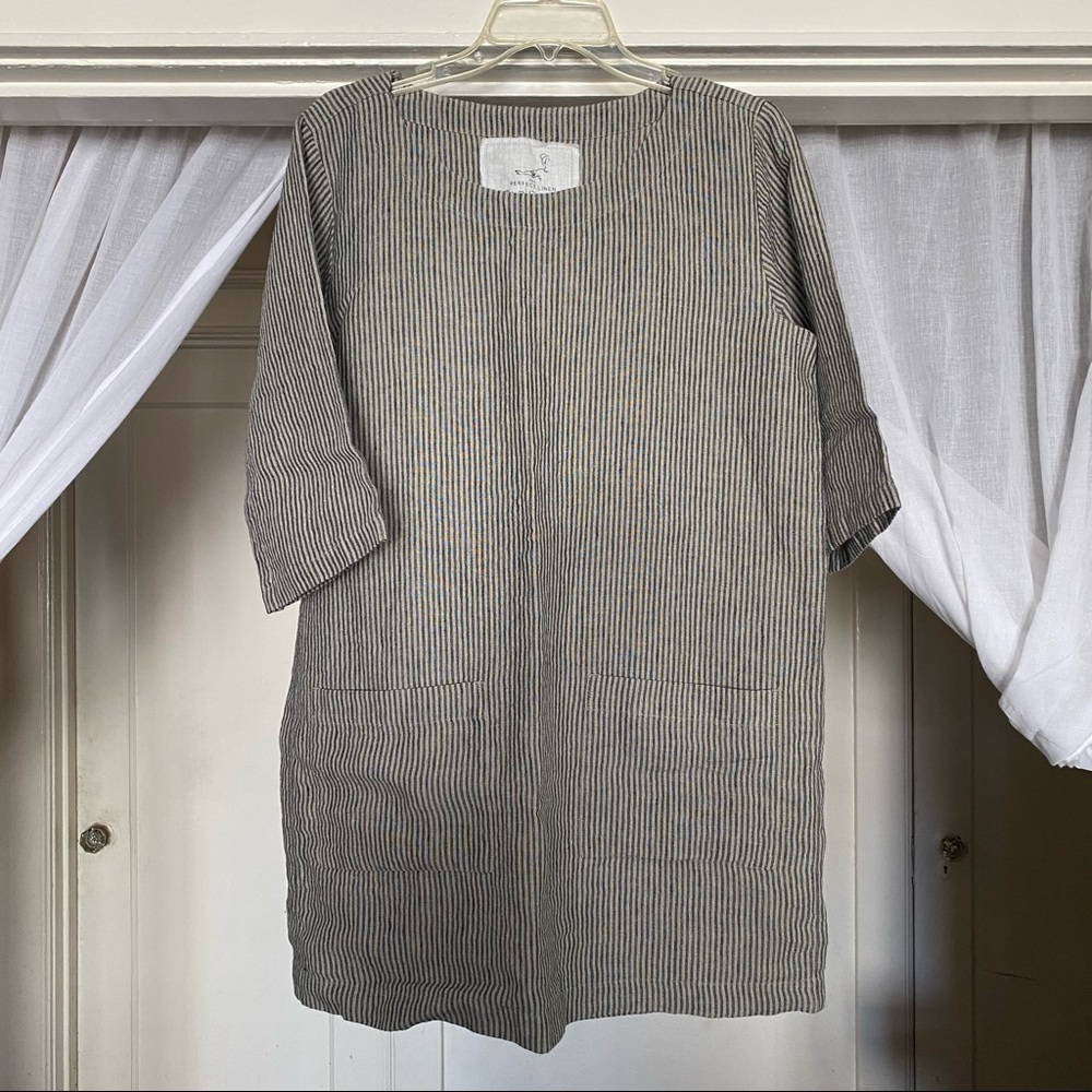 NPL January tunic/dress in natural stripes